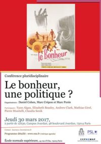 Le Bonheur, une politique ?