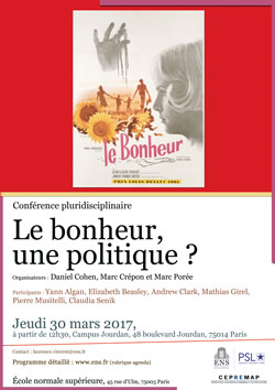 Le Bonheur, une politique ?